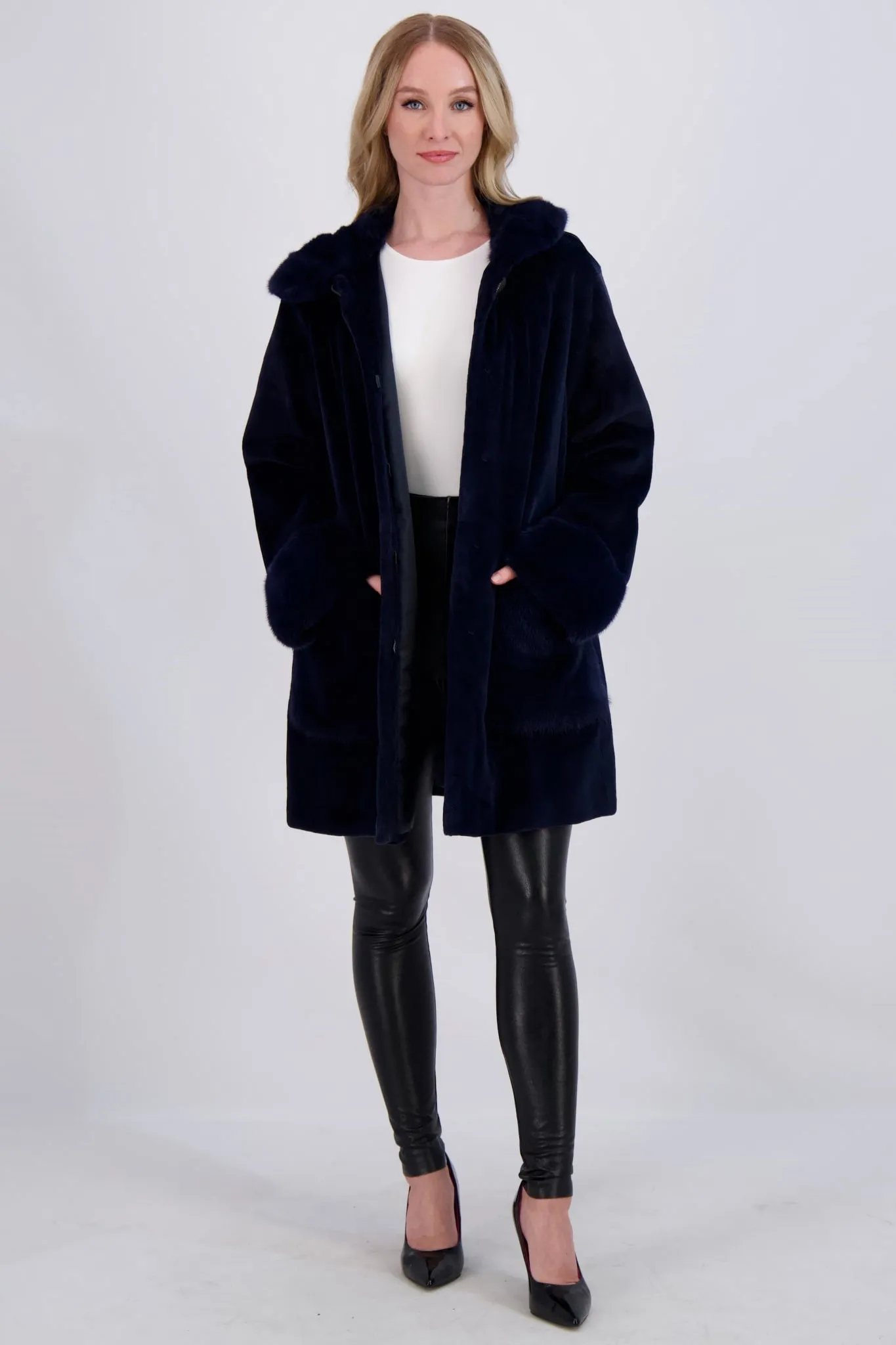 MINK HOODED JACKET