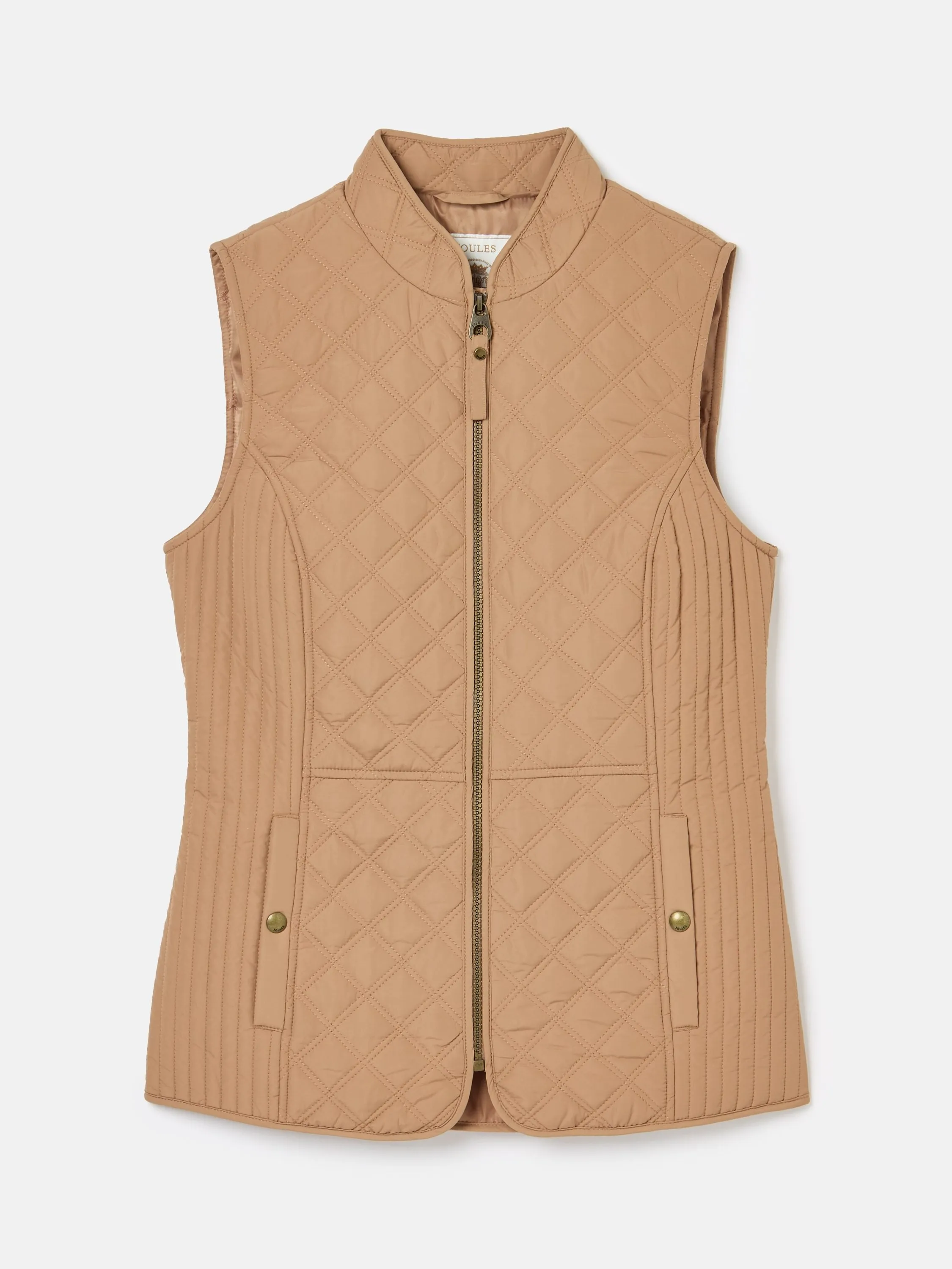 Minx Tan Showerproof Diamond Quilted Gilet