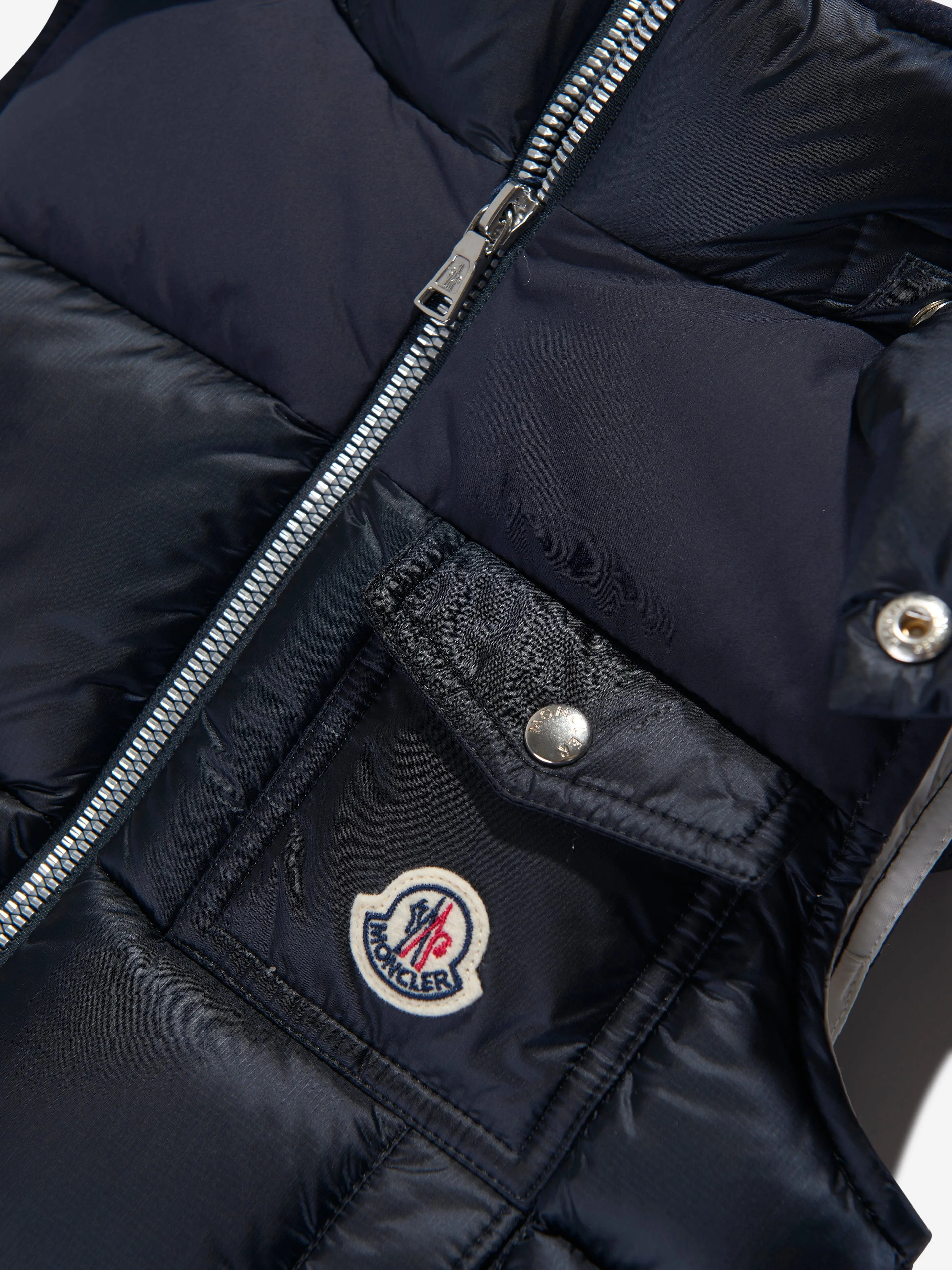 Moncler Enfant Boys Down Padded Oust Gilet in Navy