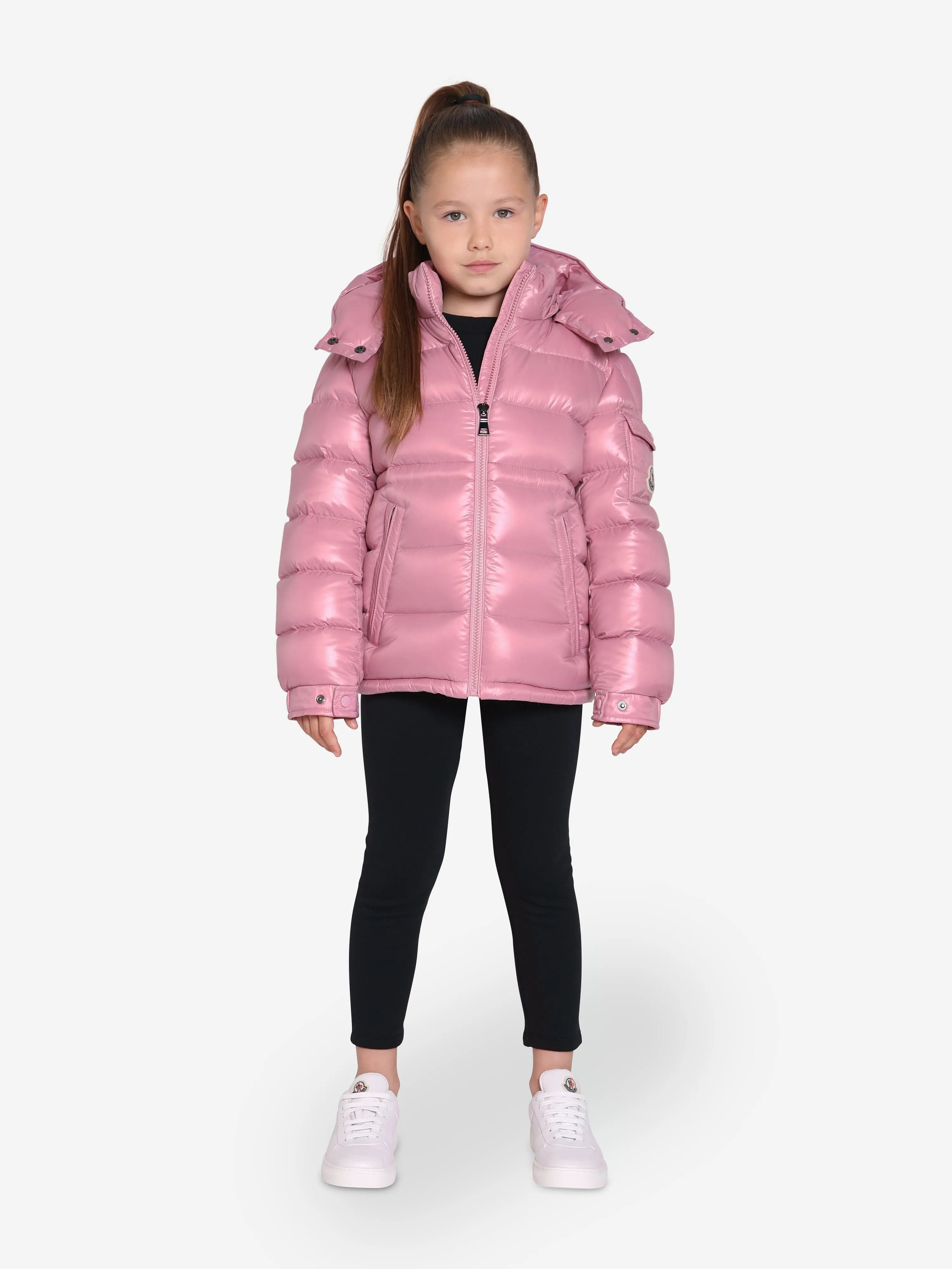 Moncler Enfant Girls Down Padded Maire Jacket in Pink