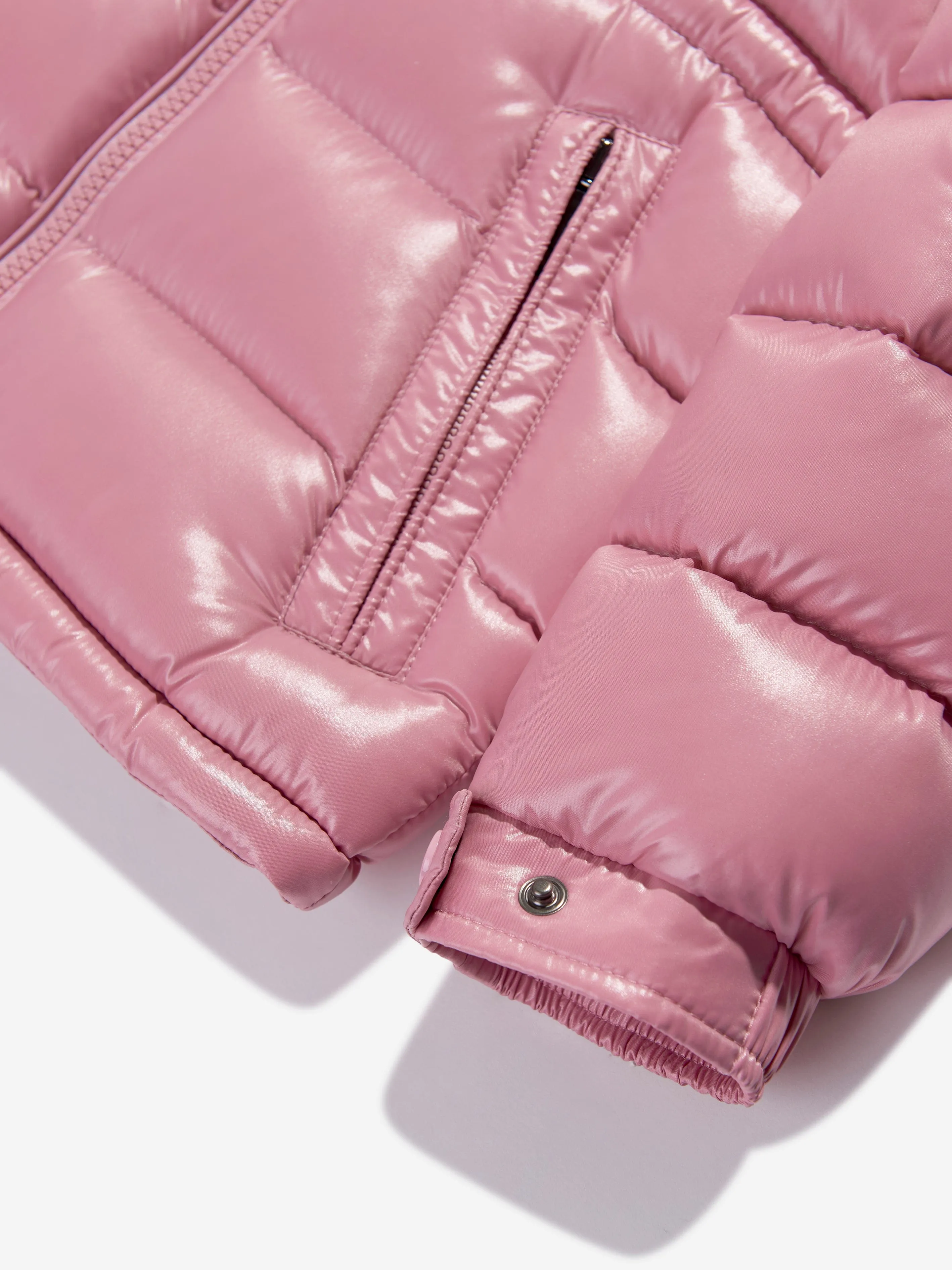 Moncler Enfant Girls Down Padded Maire Jacket in Pink