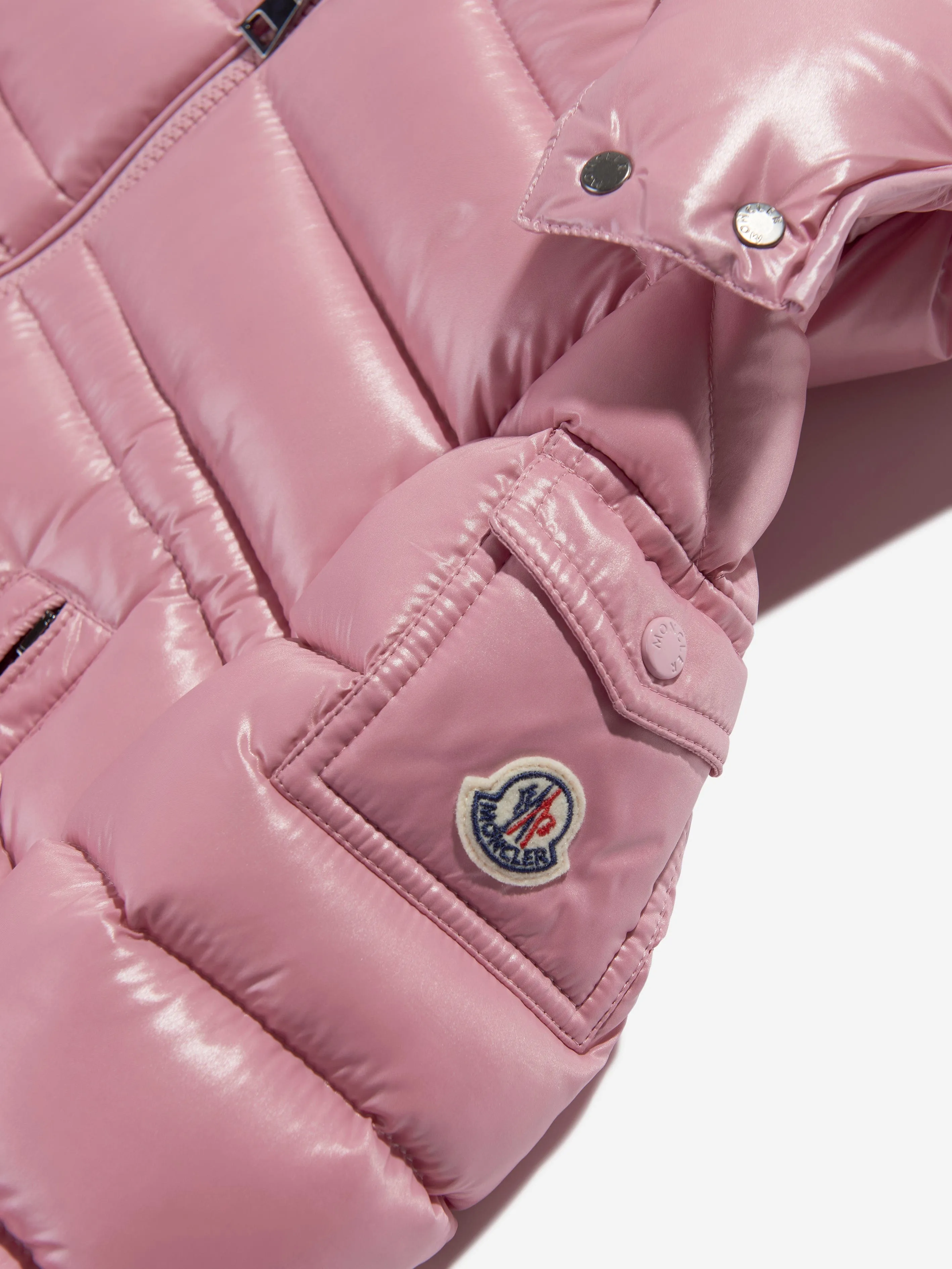 Moncler Enfant Girls Down Padded Maire Jacket in Pink