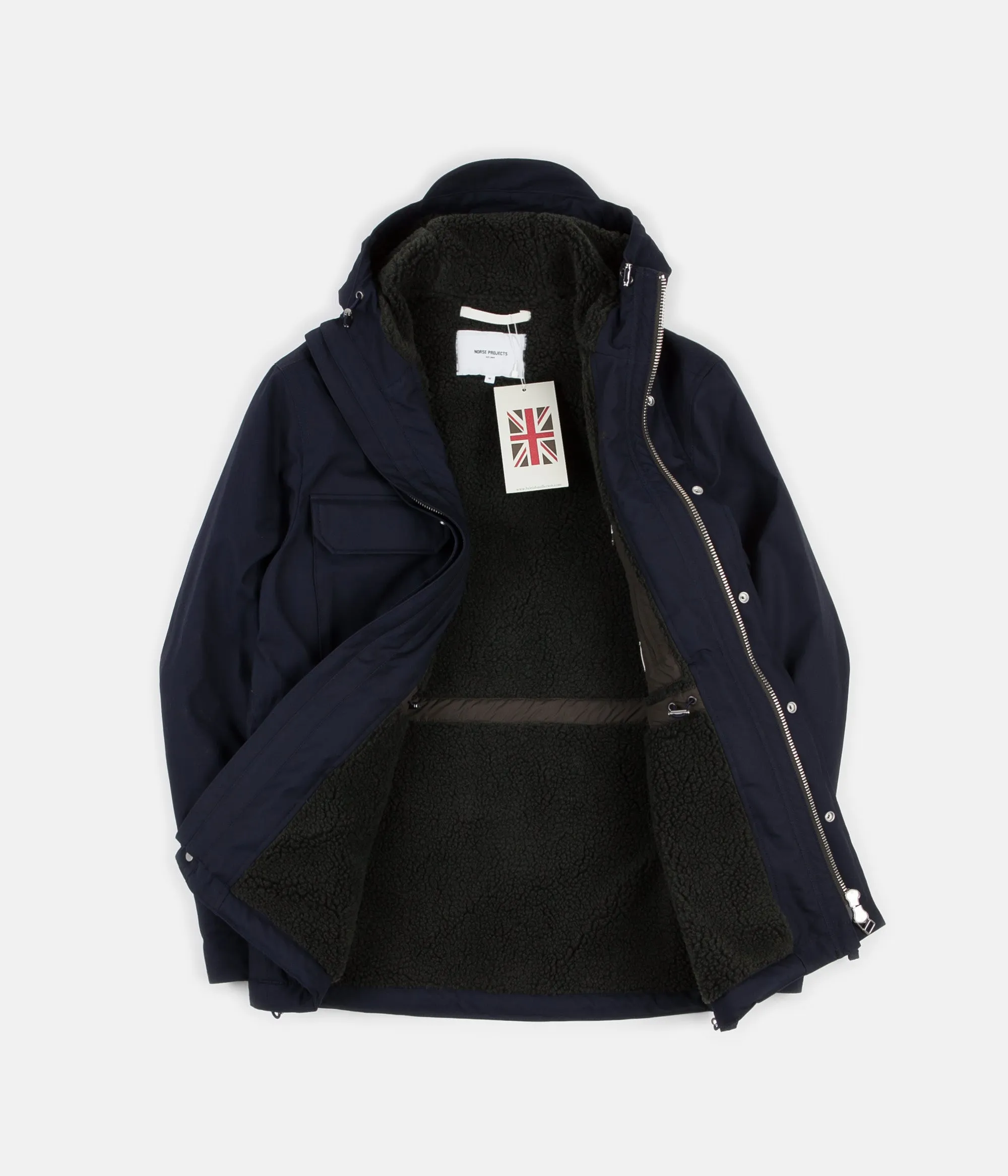 Norse Projects Nunk Cambric Cotton Jacket - Dark Navy