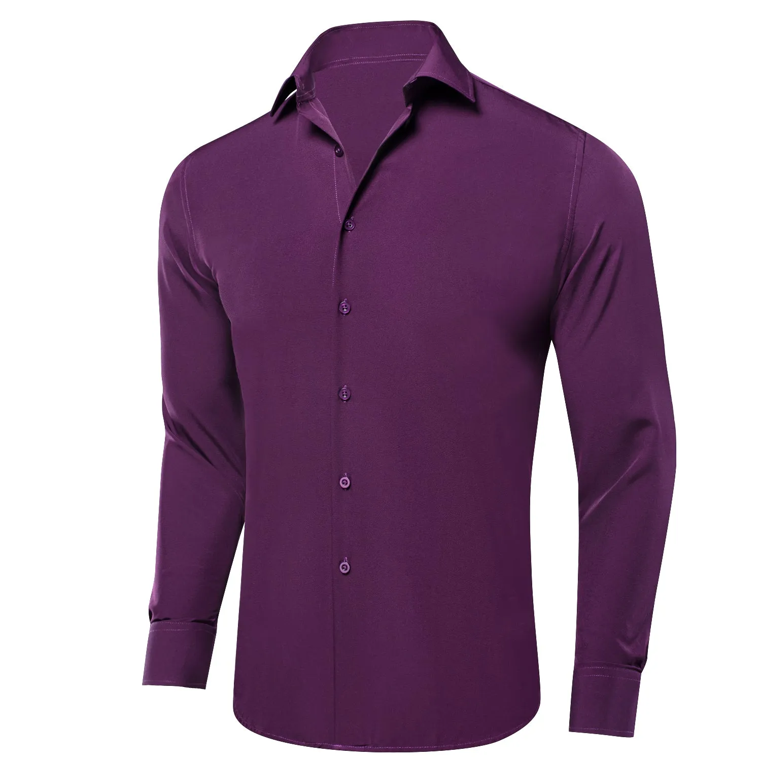 Orchid Purple Stretch Men's Long Sleeve Shirt