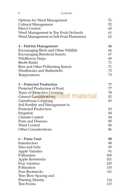 Organic Fruit Production and Viticulture