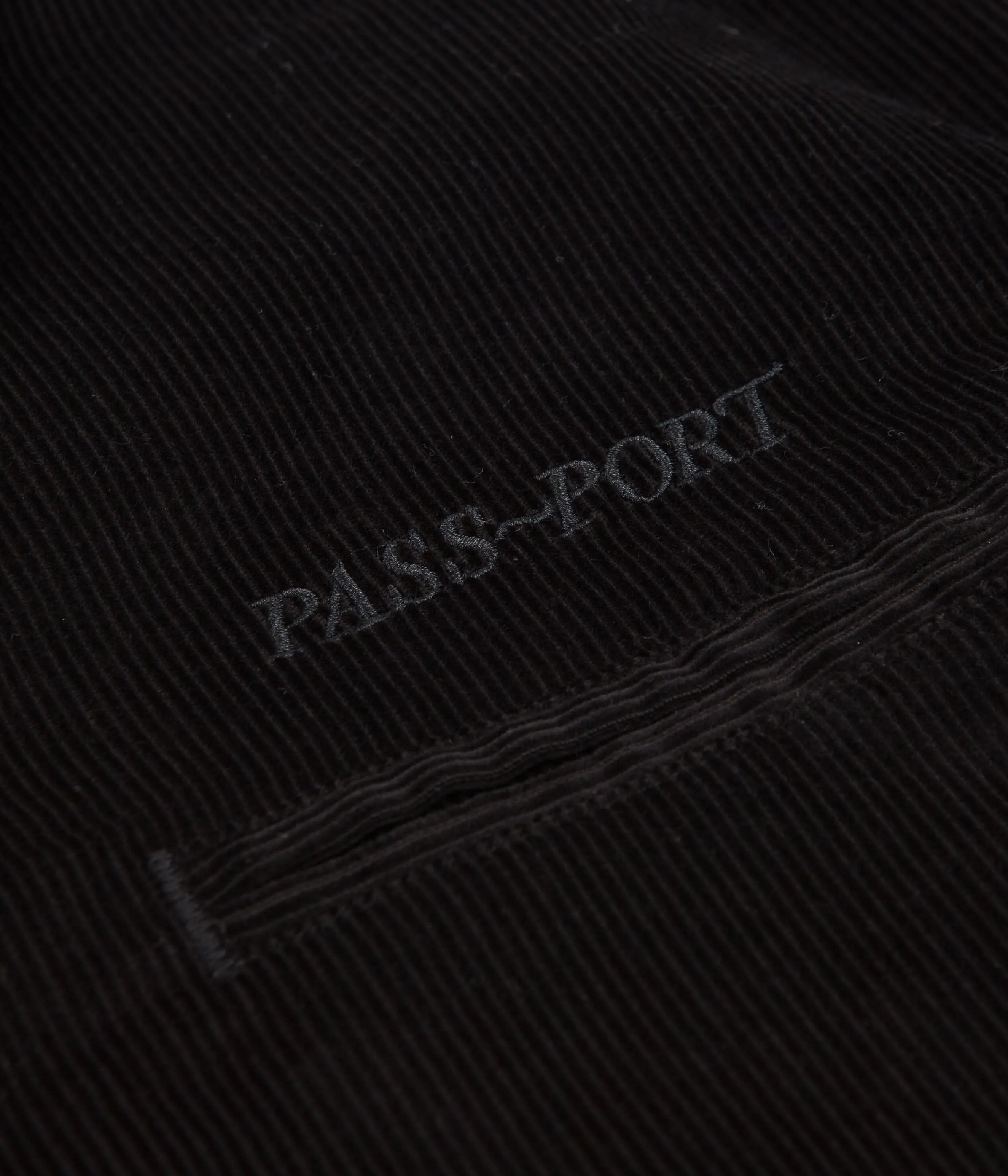 Pass Port Cord Zip Up Jacket - Black