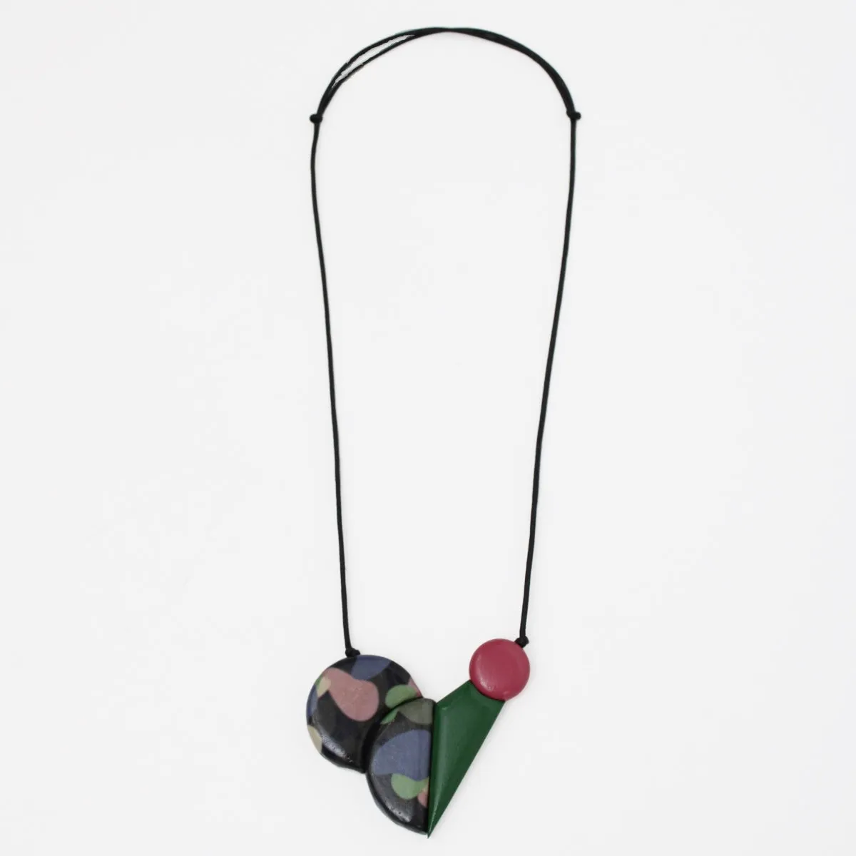 Pink and Green Geometric Adina Pendant Necklace