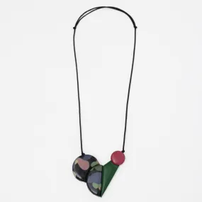 Pink and Green Geometric Adina Pendant Necklace