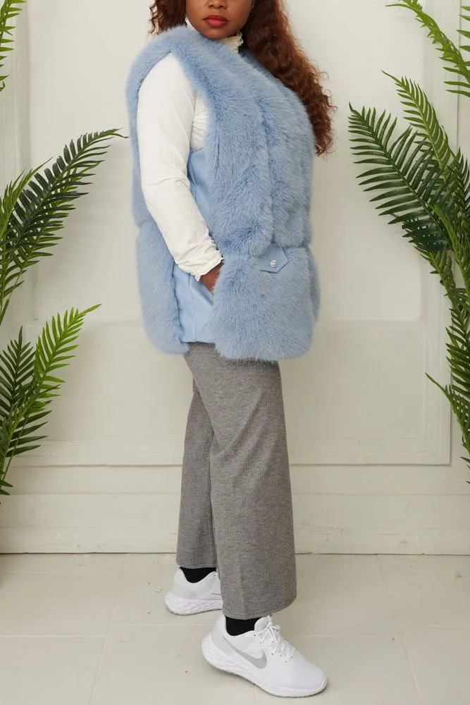 Plain Soft Feel Fux Fur Gilet