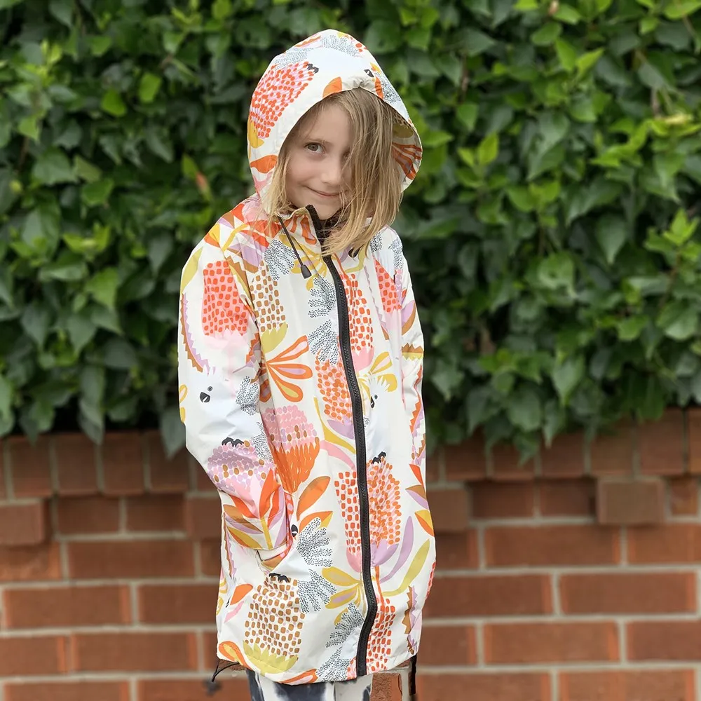 Raincoat: Cockatoos and Banksia Kids