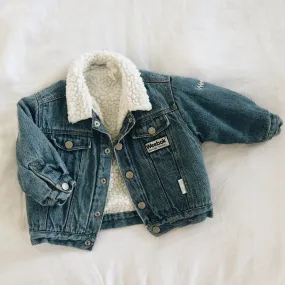 Rare Vintage Weebok Sherpa Denim Jacket