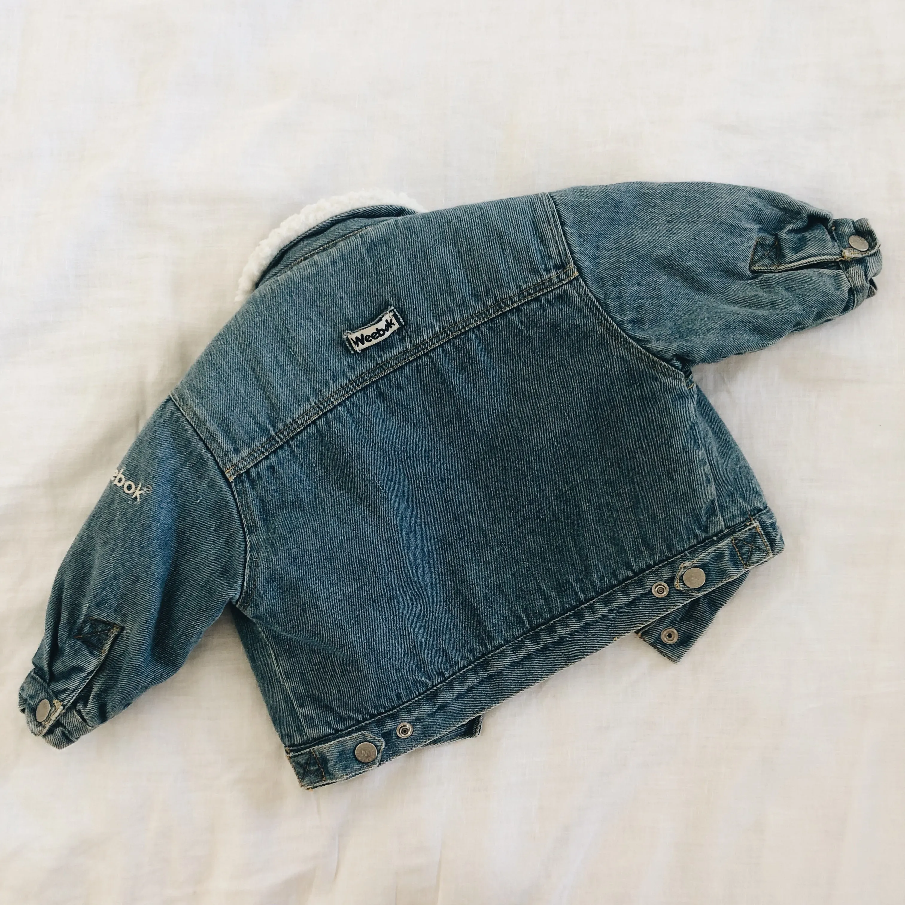 Rare Vintage Weebok Sherpa Denim Jacket