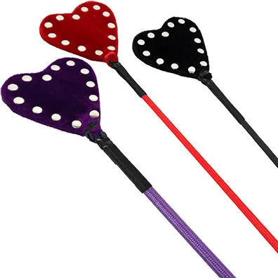 Riding Crop with Velvet Heart