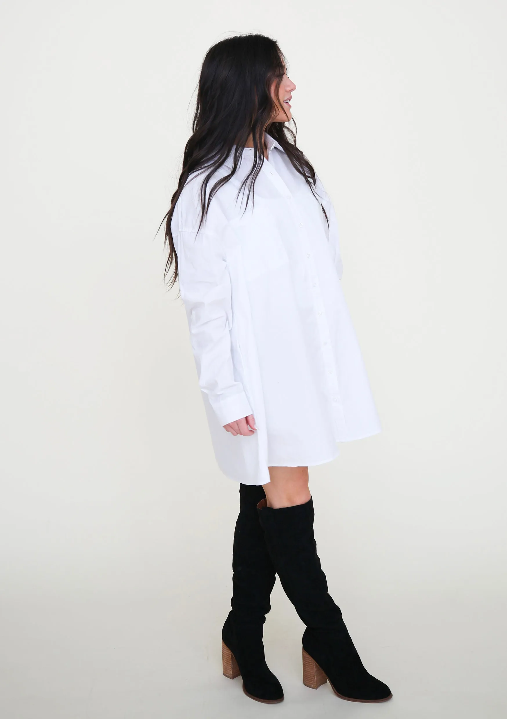 Risky Business Button Down Shirt Dress