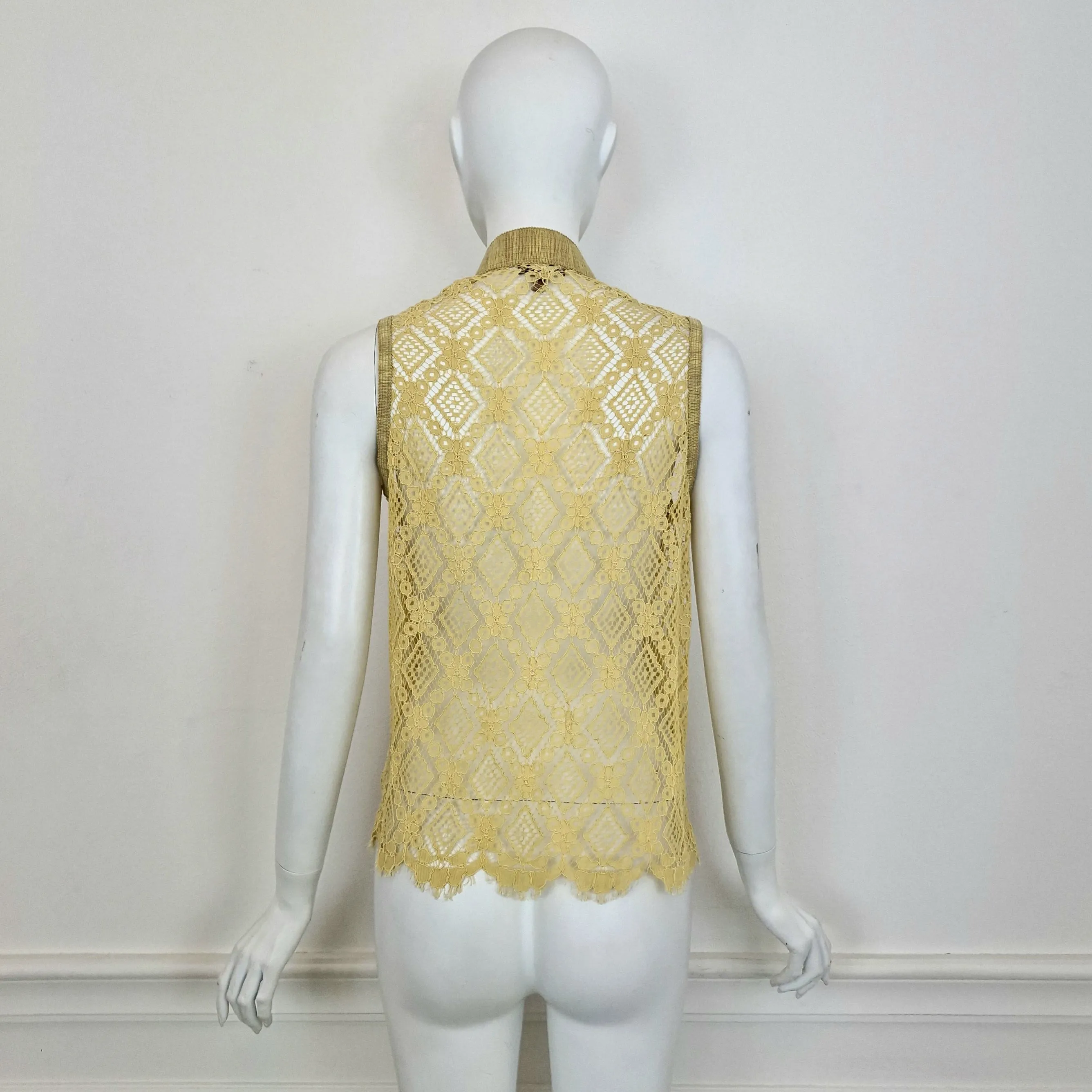 Romeo Gigli | Gilet in pizzo giallo