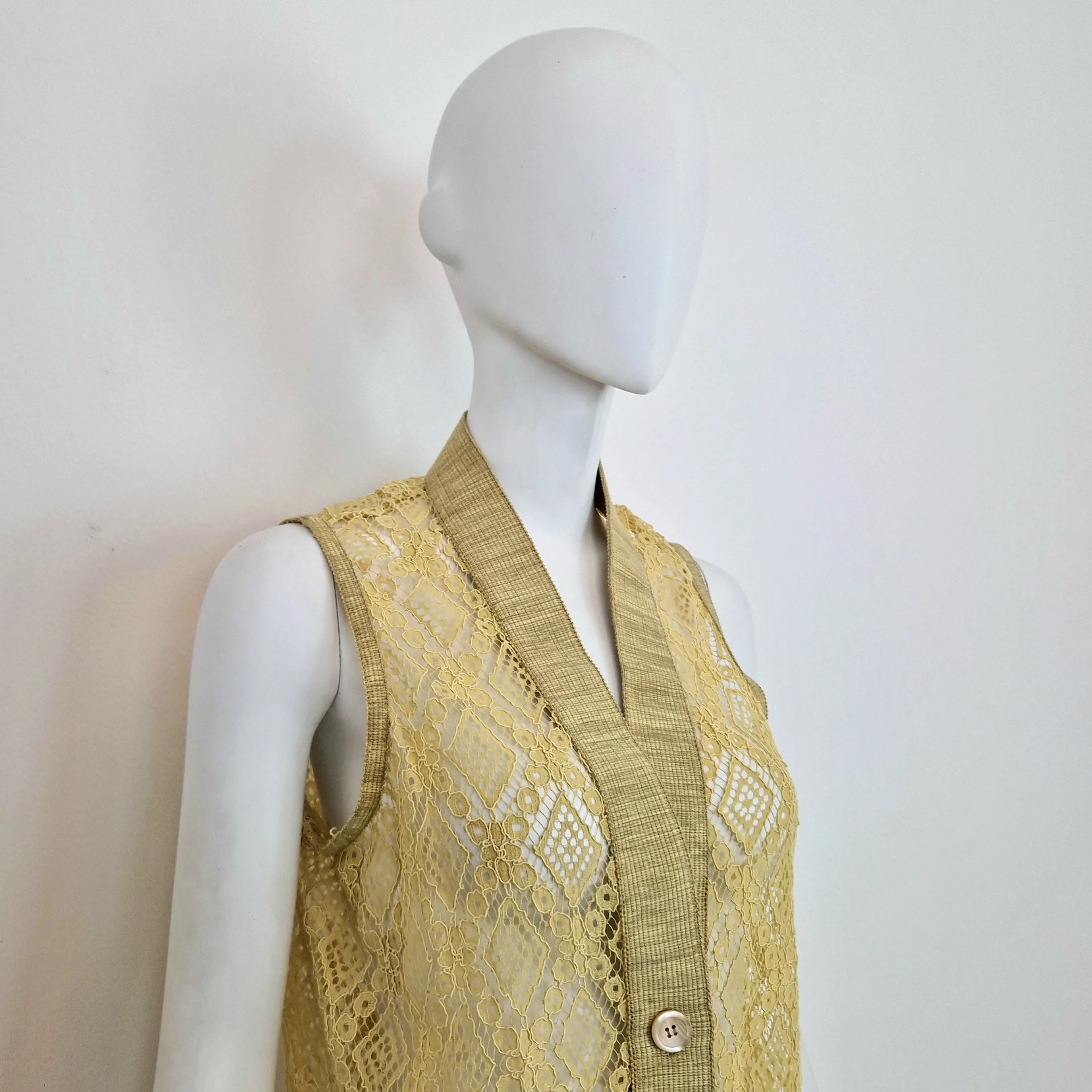 Romeo Gigli | Gilet in pizzo giallo