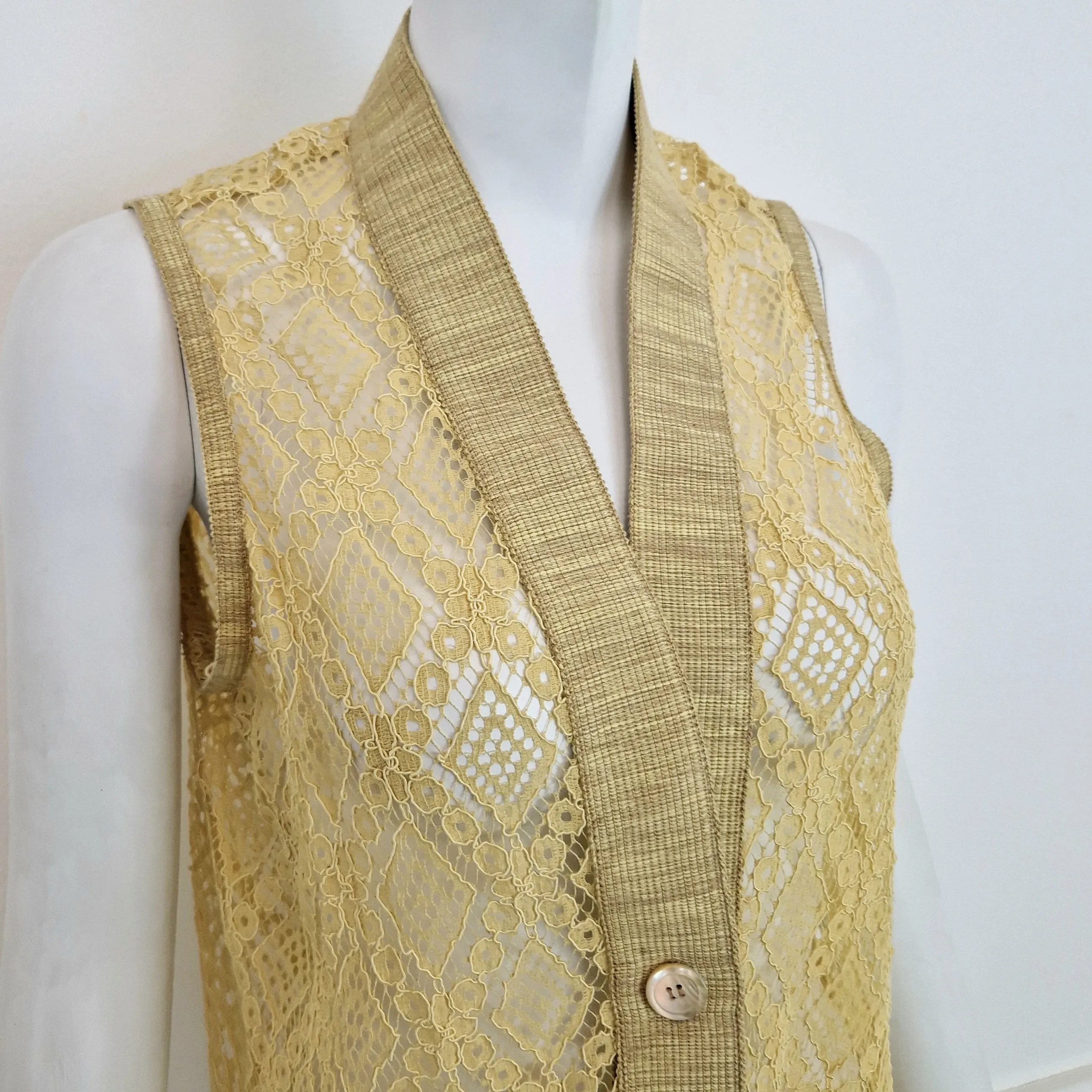 Romeo Gigli | Gilet in pizzo giallo