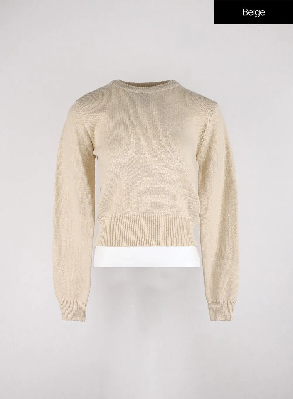 Round Neck Crop Knit Sweater OD326