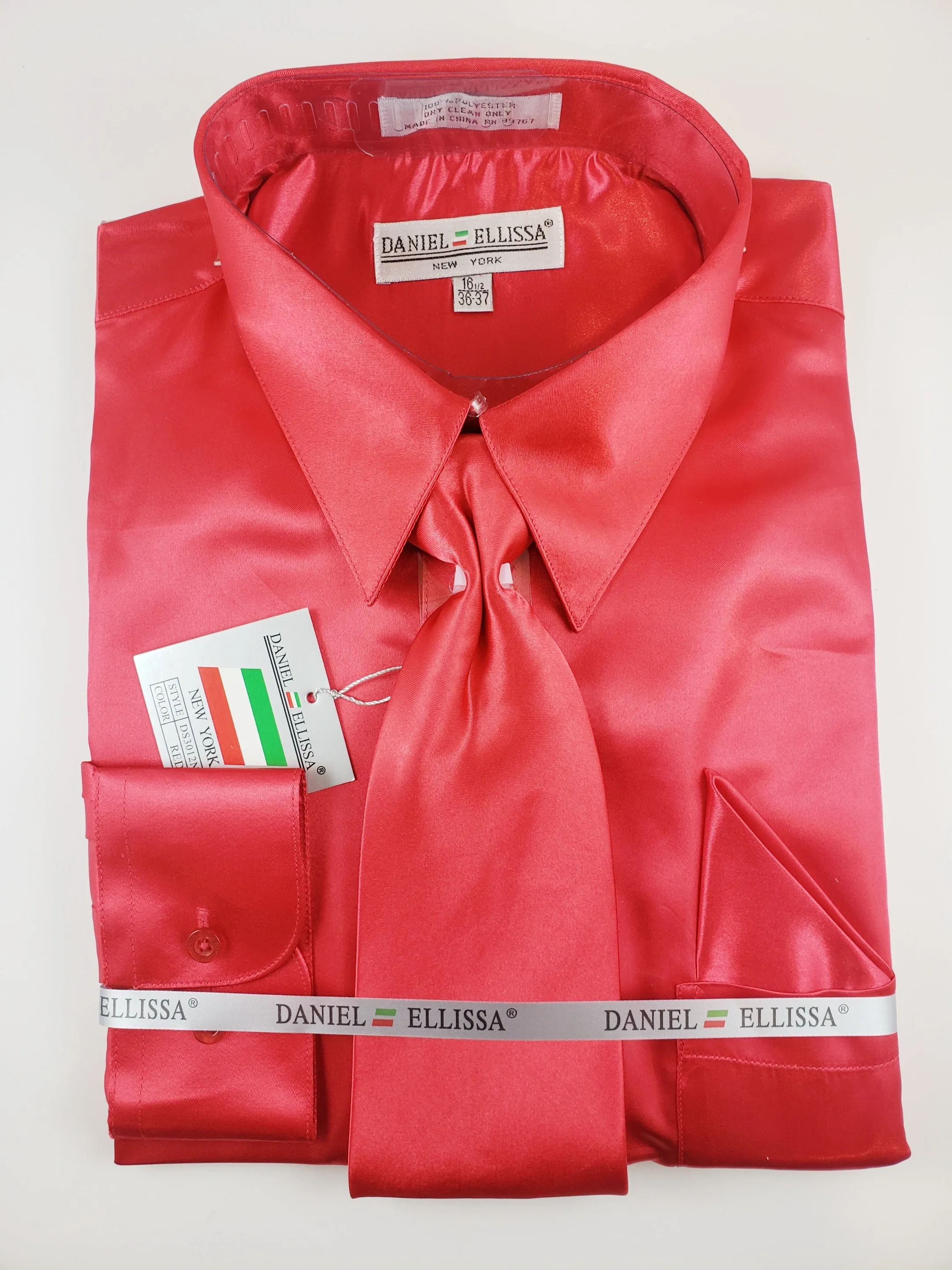 Satin Dress shirt with matching Tie set