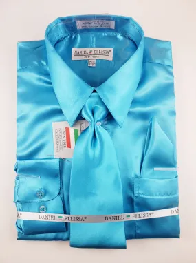 Satin Dress shirt with matching Tie set