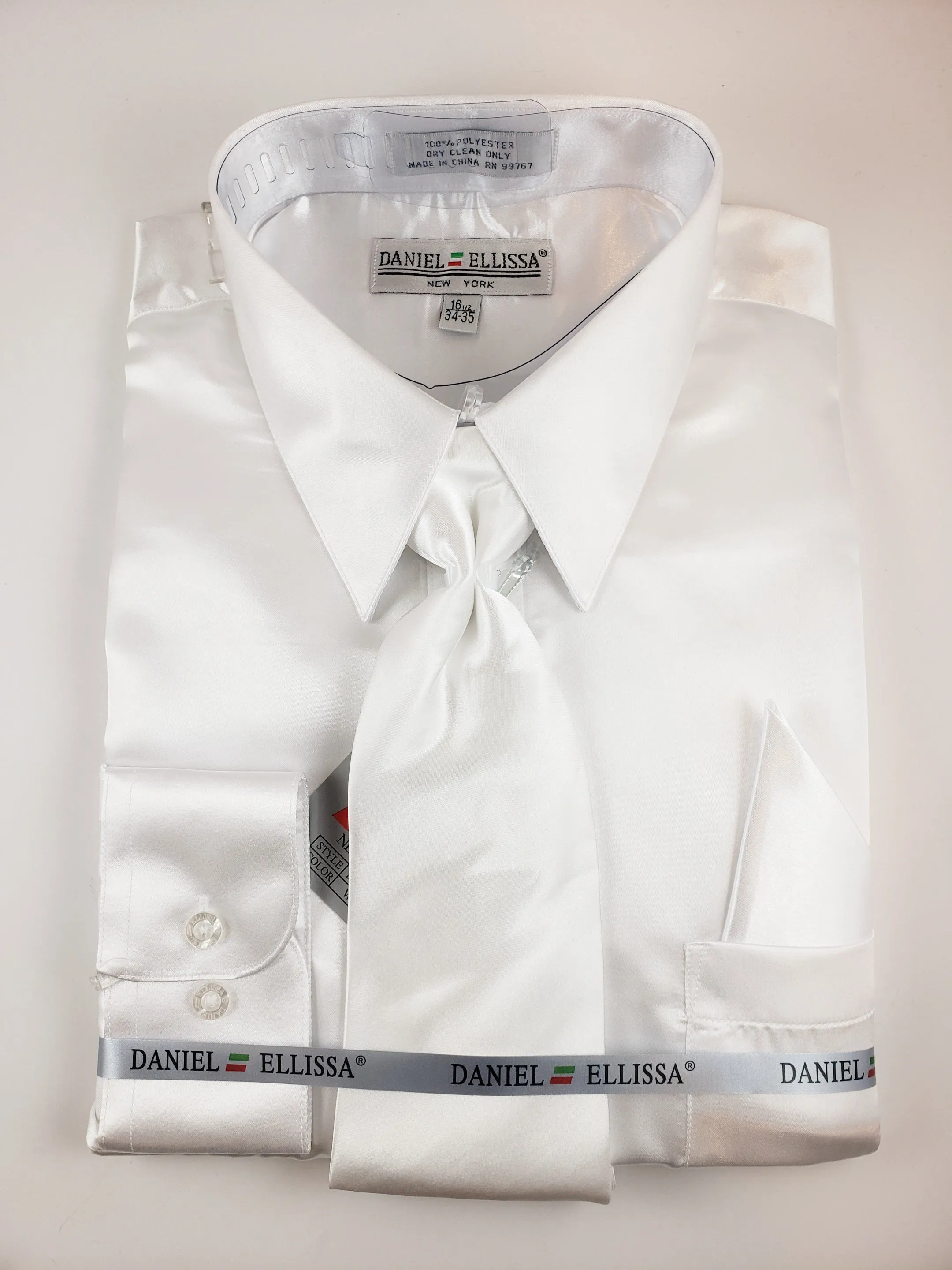 Satin Dress shirt with matching Tie set