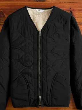 Sherpa Zip Liner Jacket in Black