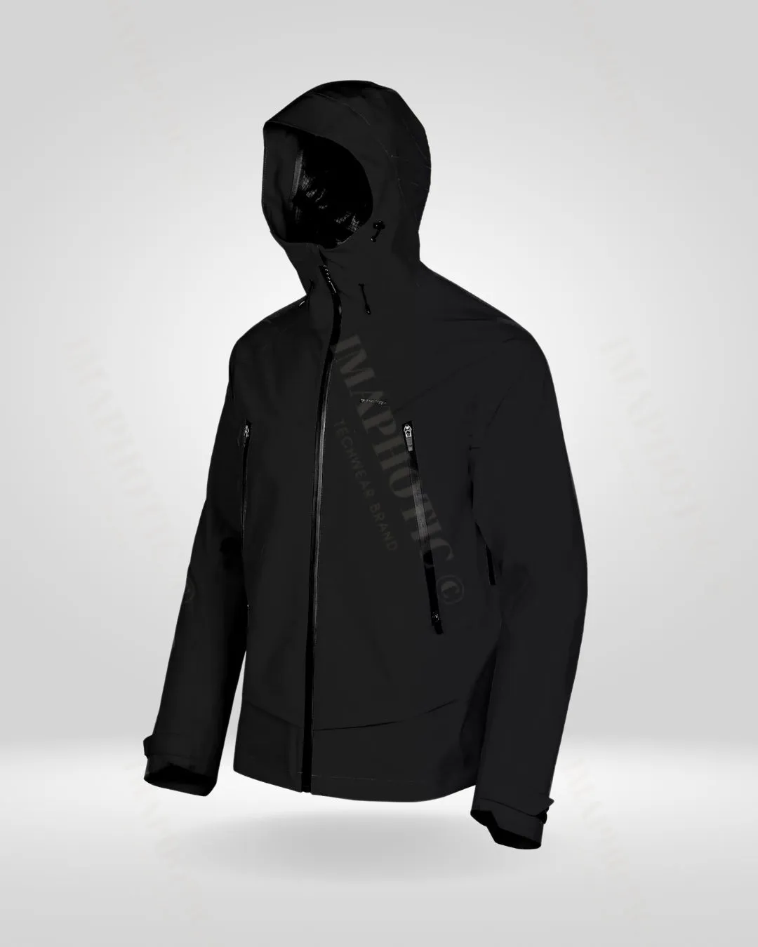 Soft Shell Black Windbreaker Jacket