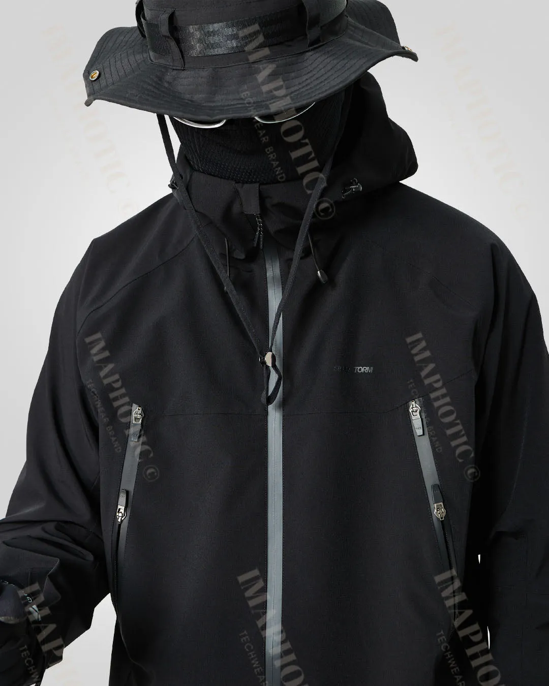 Soft Shell Black Windbreaker Jacket