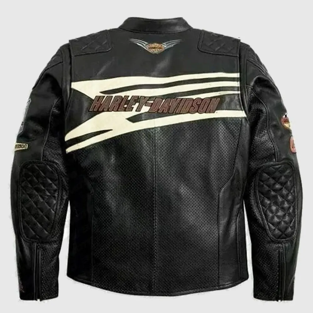 Sprocket Racing Perforated Harley Davidson Leather Jacket