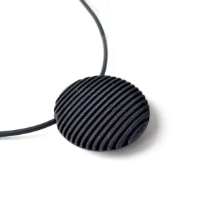 Statement 3D Printed Circle Pendant - Optical