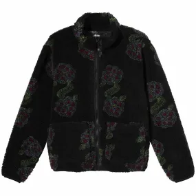 Stussy Flor Sherpa Mock Neck Black