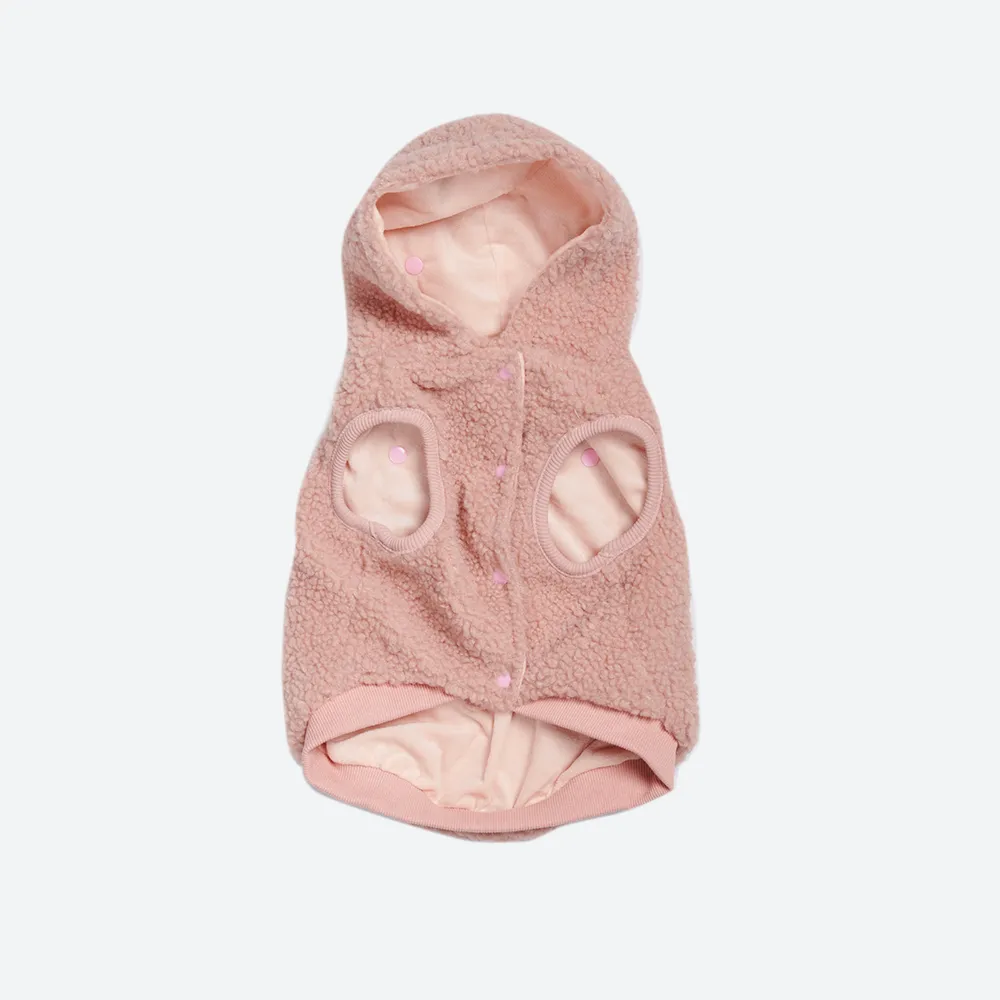 Teddy Sherpa Dog Jacket - Pink