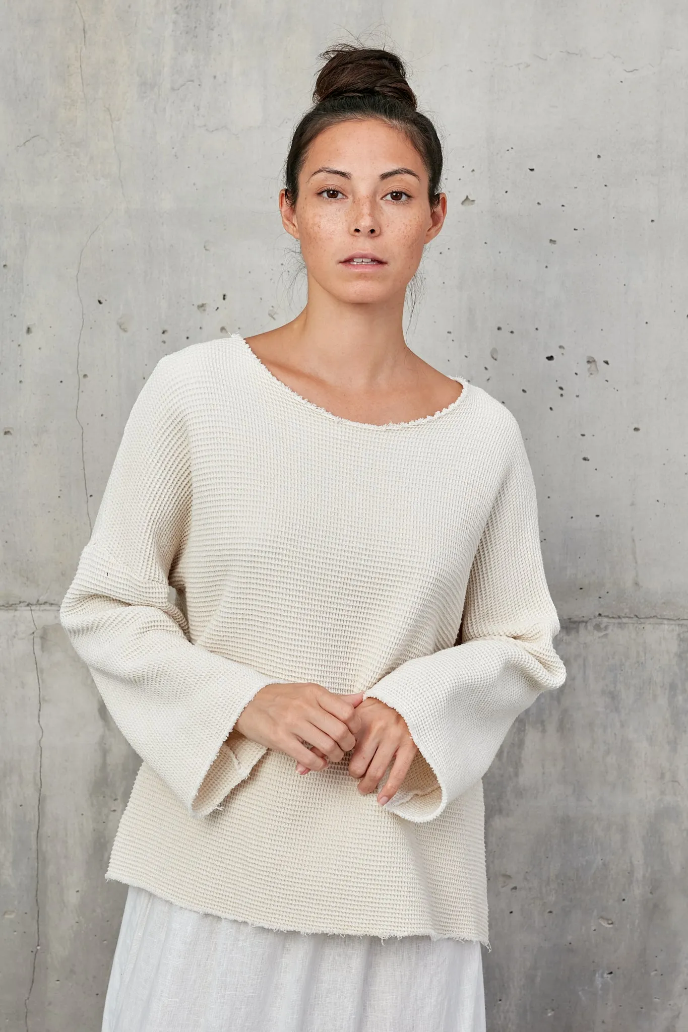 TERIMA [ get ] - 100% organic cotton waffle top