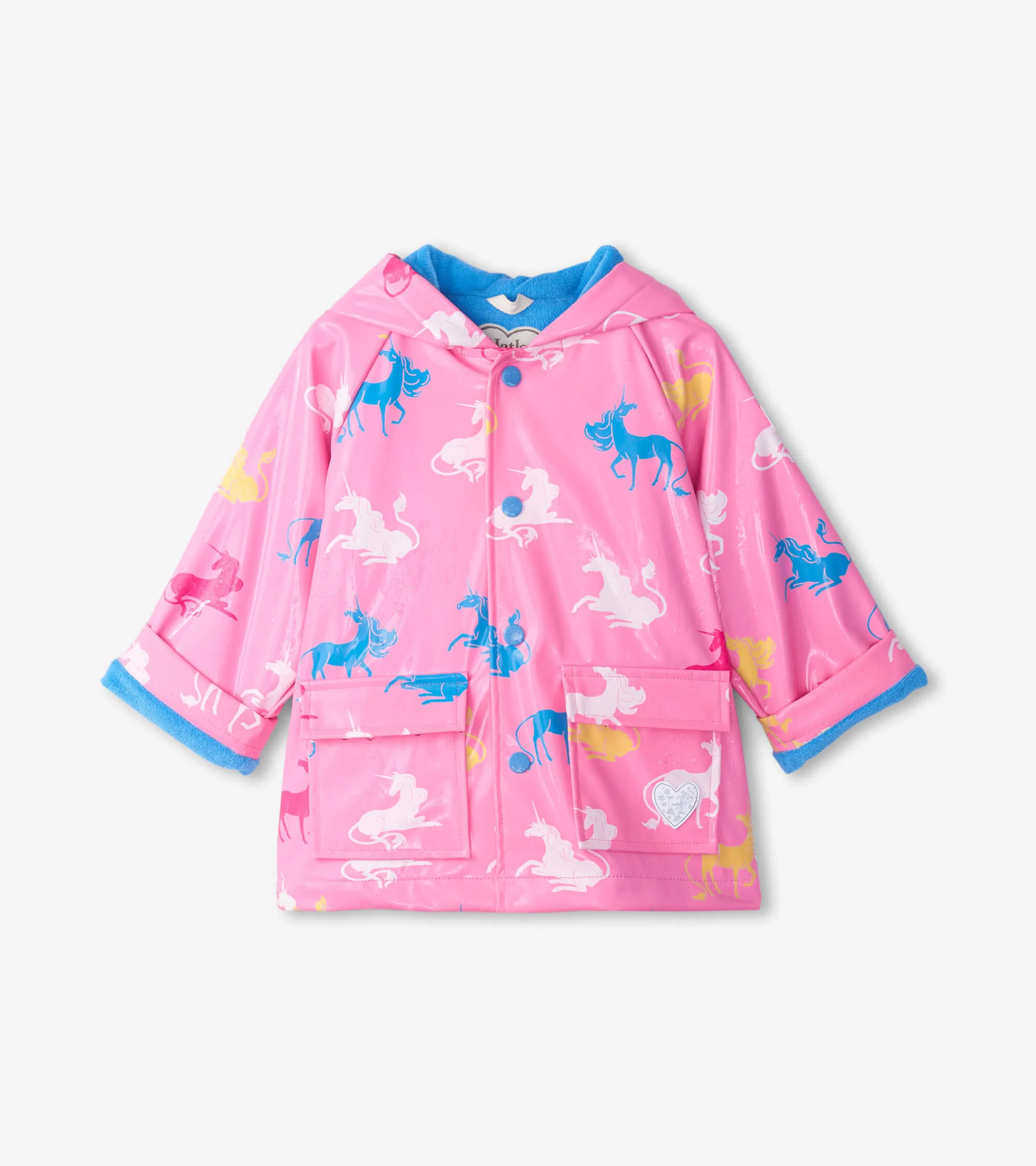 Toddler Girls Mystical Unicorn Color Changing Raincoat