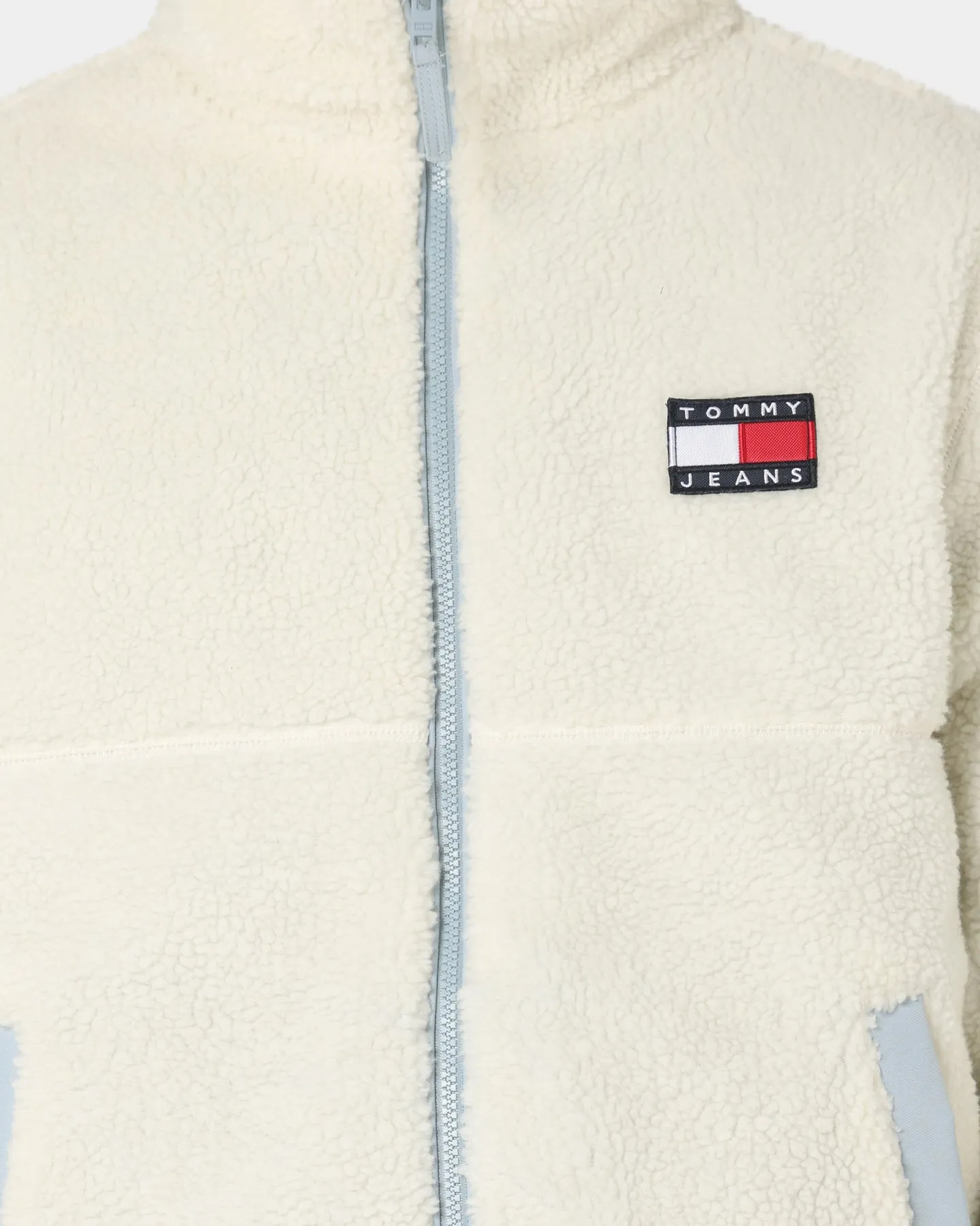 Tommy Jeans Reversible Sherpa Jacket Cloudy