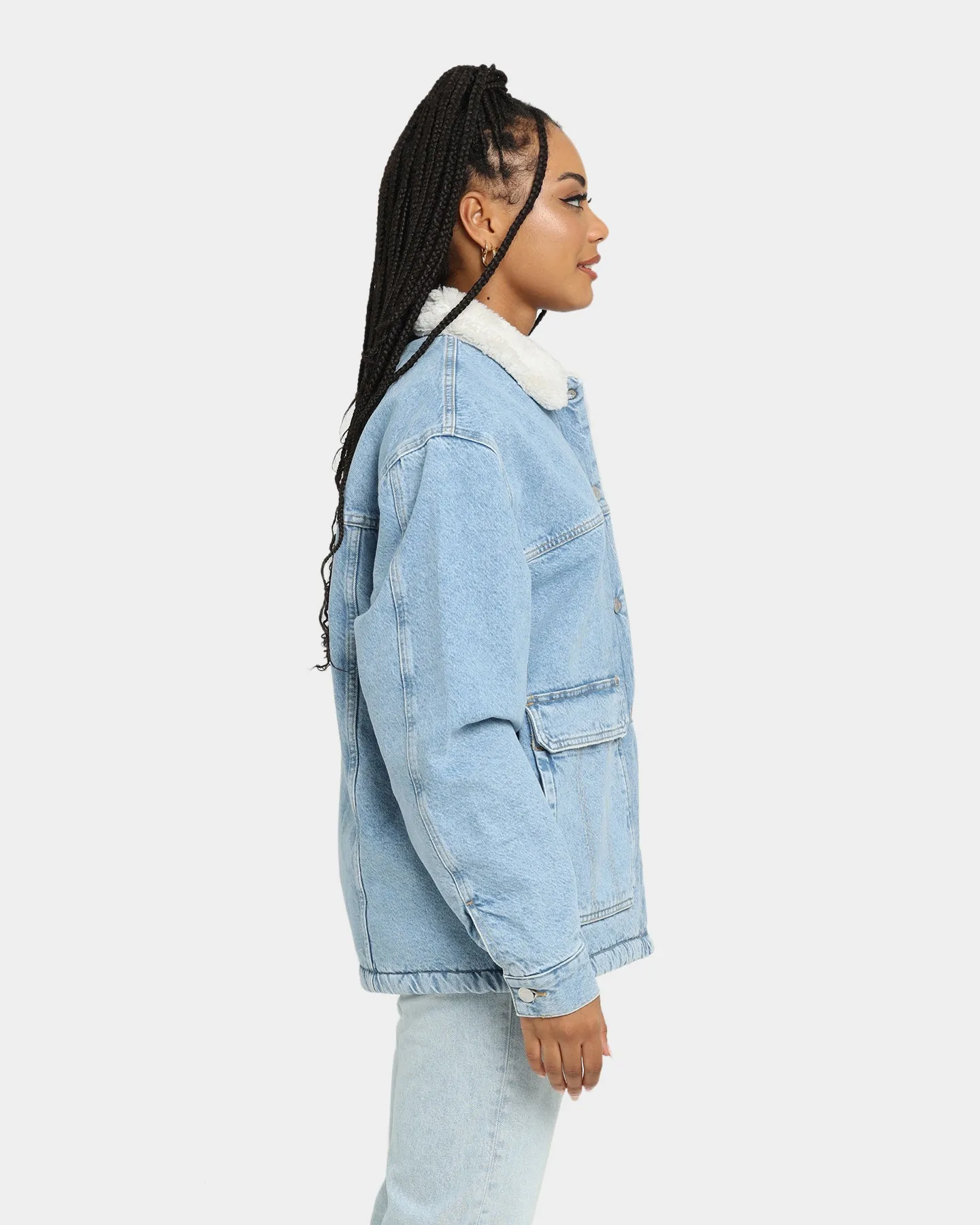 Tommy Jeans Women's Worker Sherpa Jacket Denim