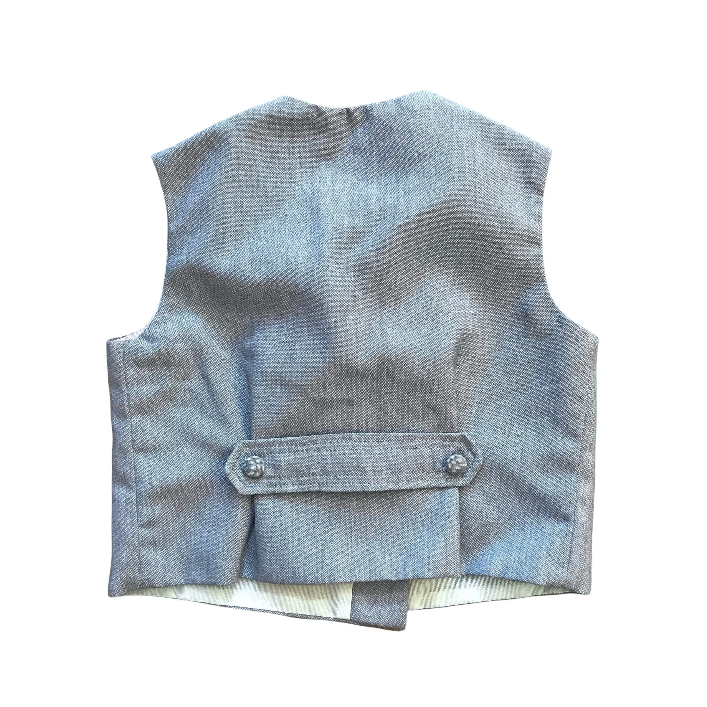 Vintage 60's Grey Vest / Gilet French Made 2-3Y