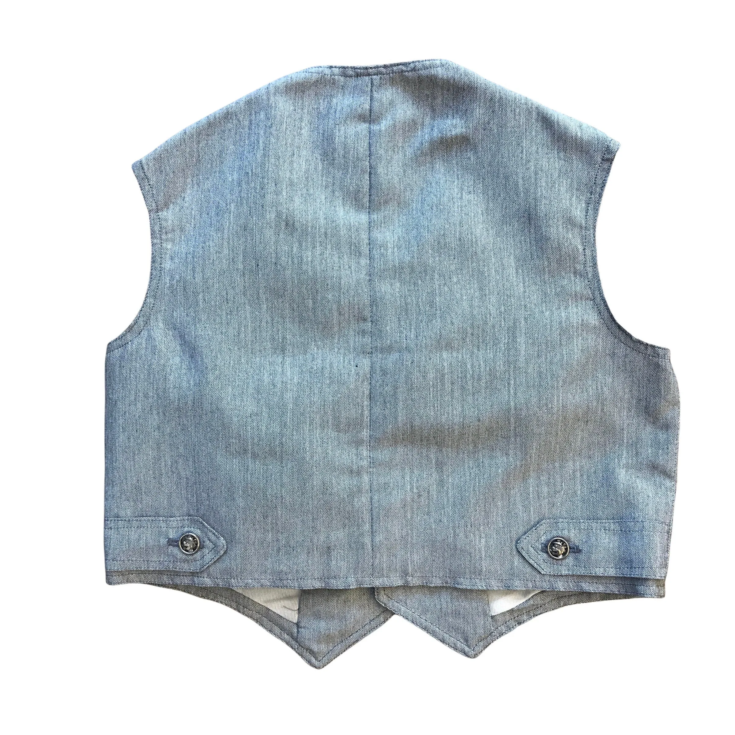 Vintage 60's Grey Vest / Gilet French Made 3-4Y