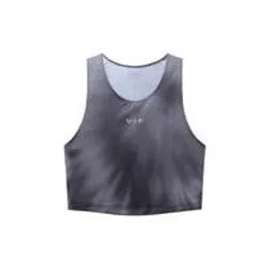 Volt And Fast Women's Bolt Sports Crop Top Tie Dye V1 Series - Lightning Black