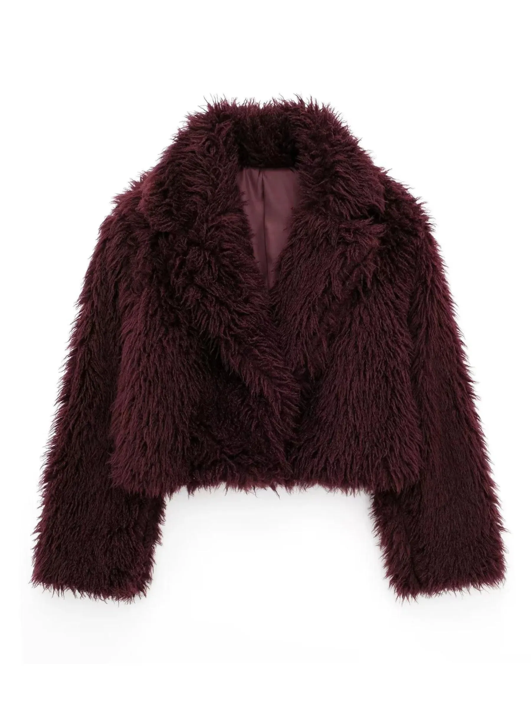 Wenkouban-Winter Outfits Christmas Milana Faux Fur Crop Jacket