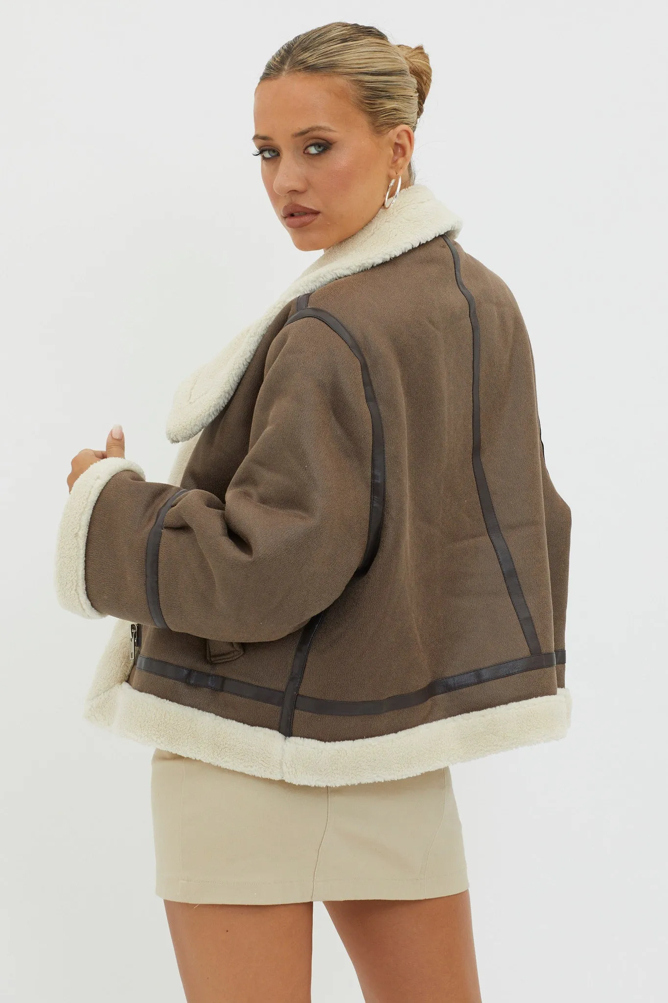 Wintertide Sherpa Trim Jacket Mocha