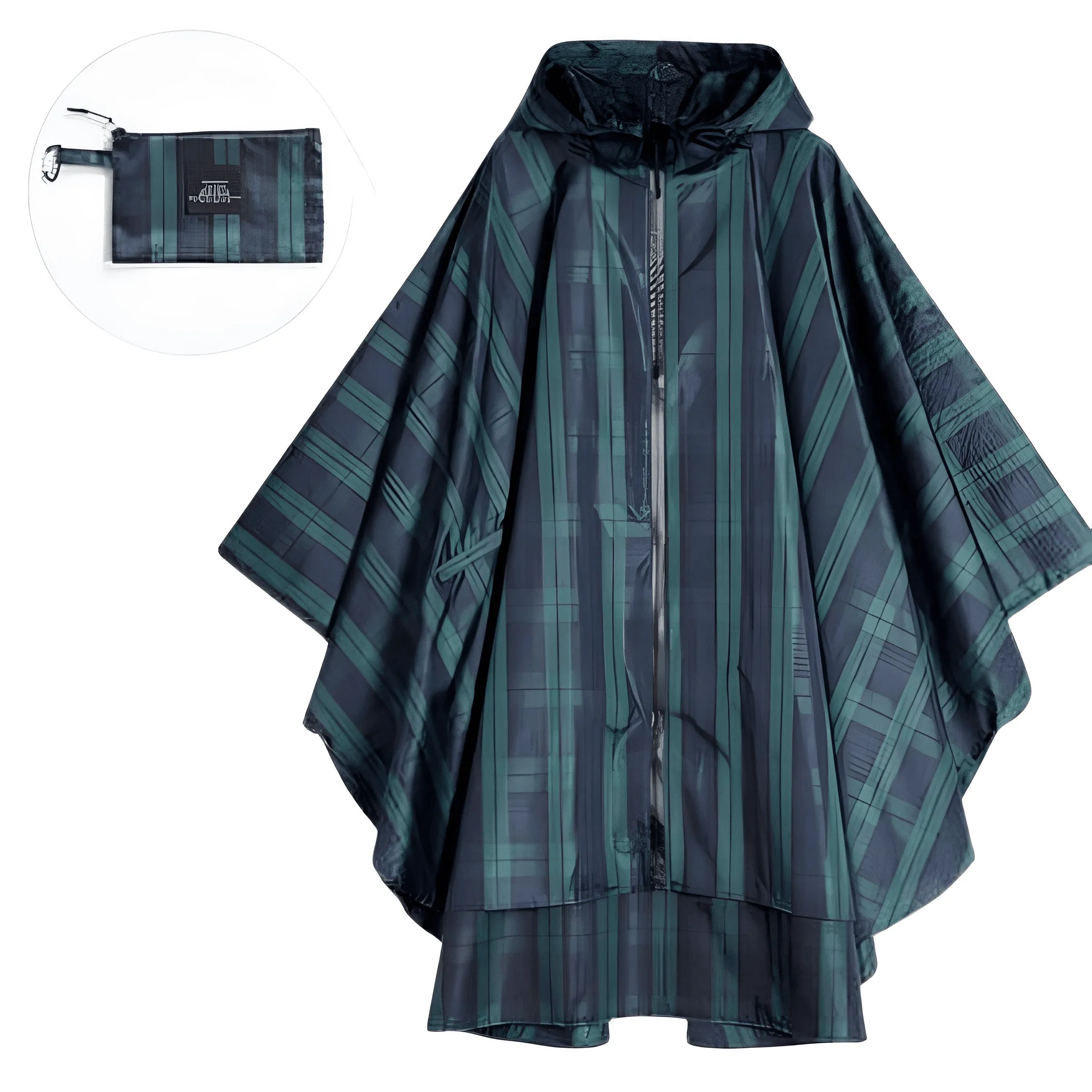 Women's Hooded Raincoat Waterproof Poncho