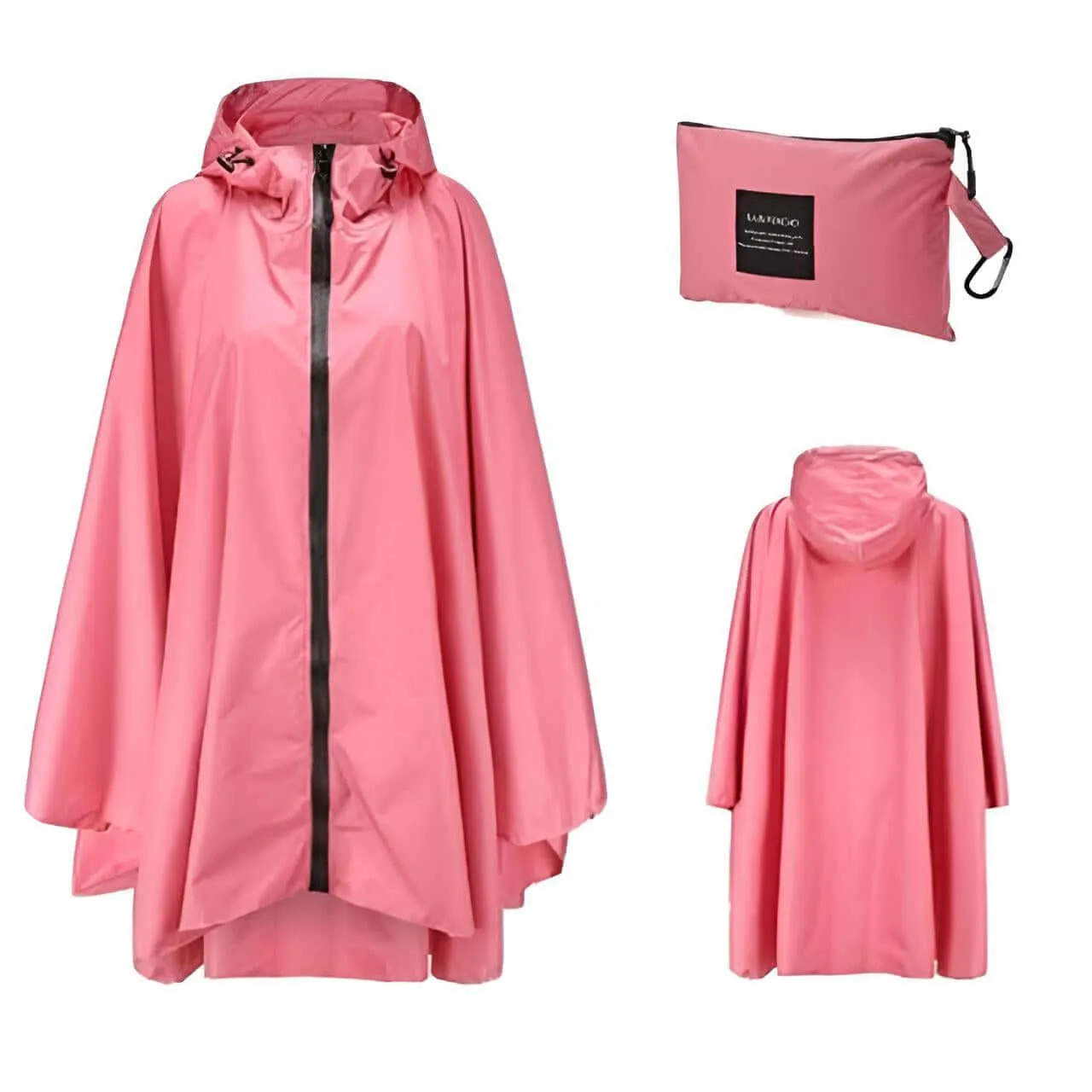 Women's Hooded Raincoat Waterproof Poncho