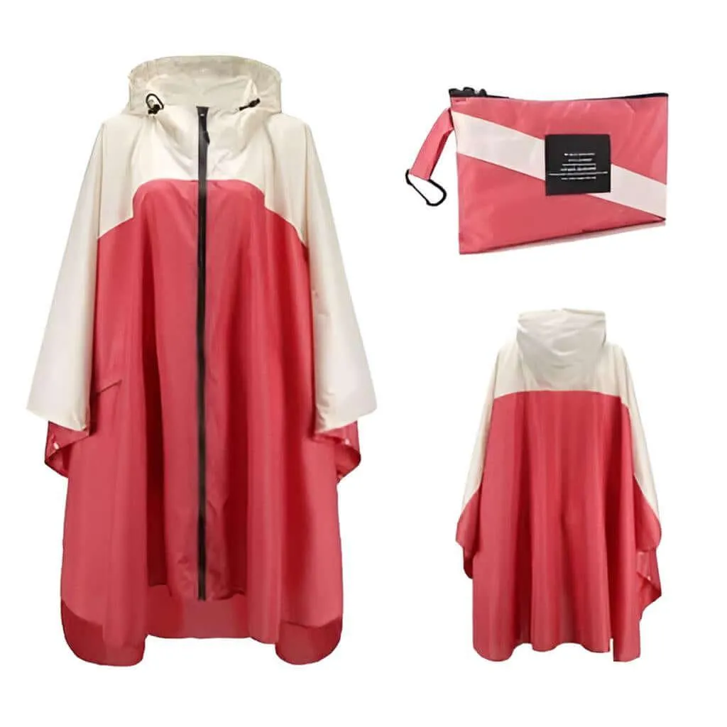 Women's Hooded Raincoat Waterproof Poncho