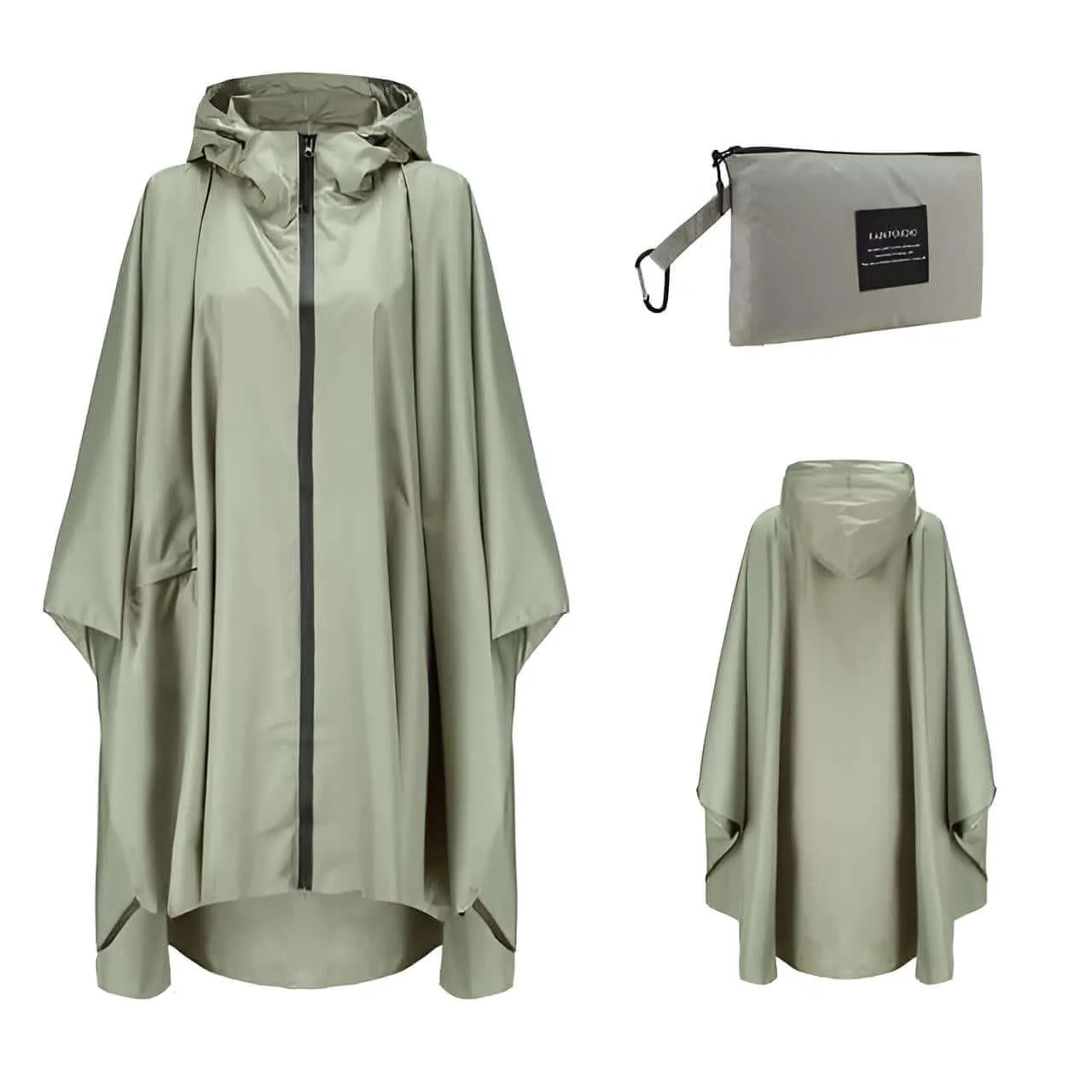 Women's Hooded Raincoat Waterproof Poncho