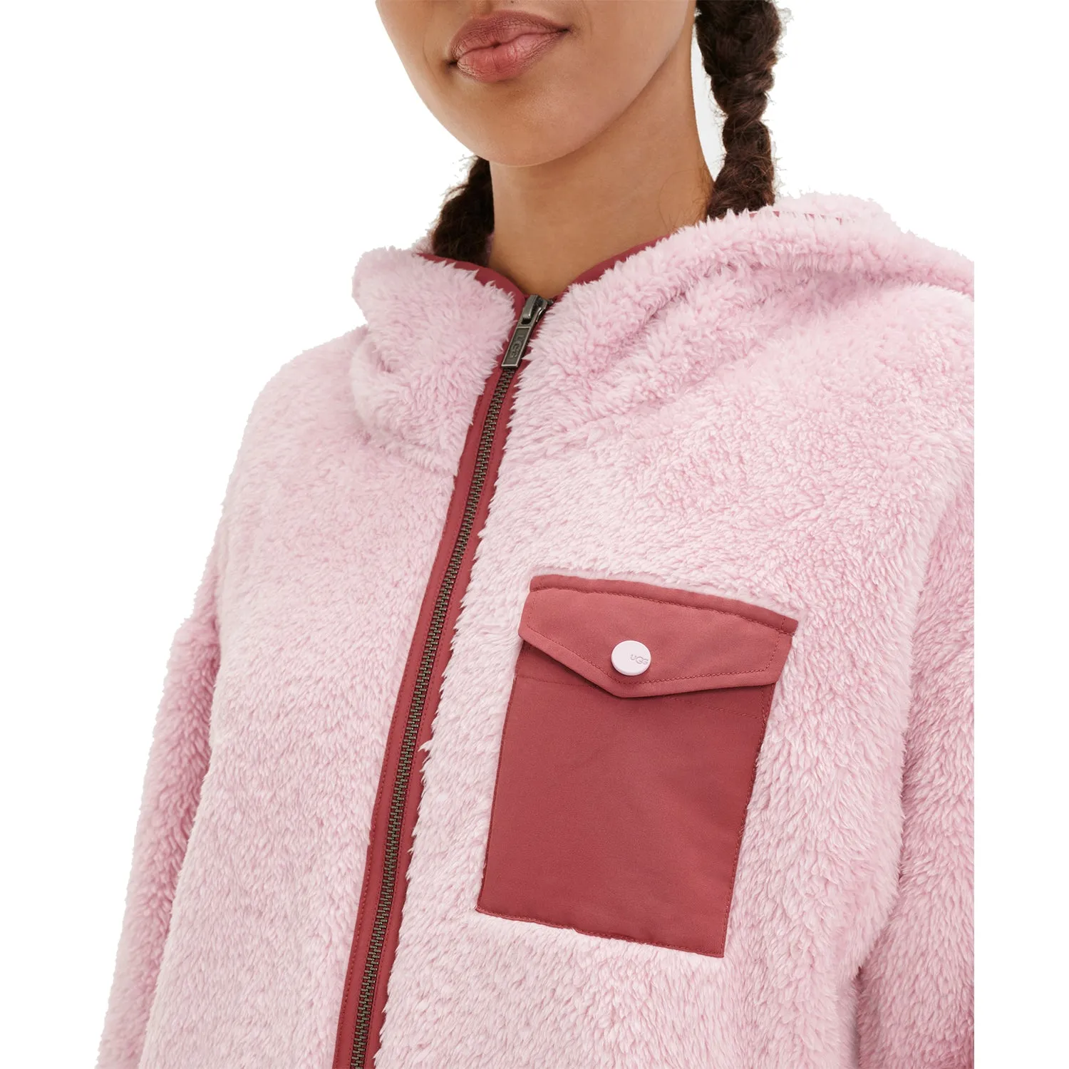 Women's UGG Kadence Lavender Breeze Fleece Sherpa Hoodie